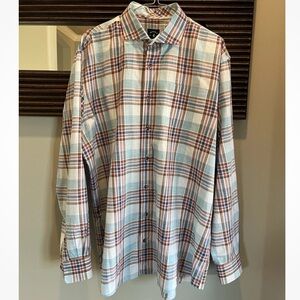 Johnnie-O Top Shelf Breda Plaid Button Up Dress Shirt XL